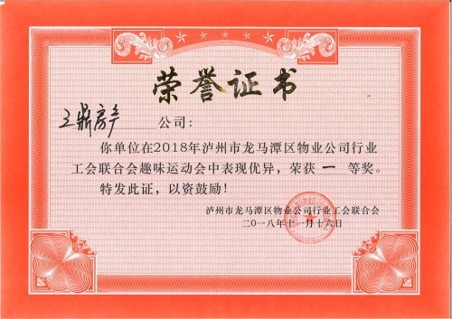 趣味运动会一等奖